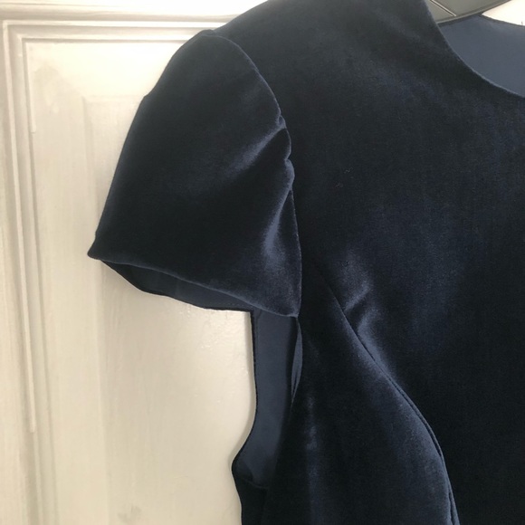 NWT Alice + Olivia midnight blue velvet holiday dress - Picture 5 of 10